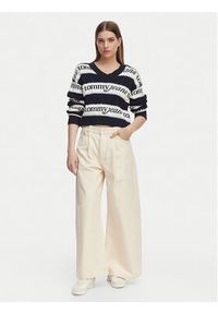 Tommy Jeans Jeansy DW0DW22409 Kremowy Loose Fit. Kolor: kremowy #5