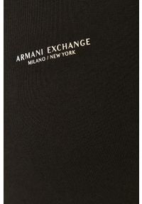 Armani Exchange Bluza 8NZM95.ZJKRZ męska kolor czarny z kapturem z nadrukiem. Okazja: na co dzień. Typ kołnierza: kaptur. Kolor: czarny. Wzór: nadruk. Styl: casual #5