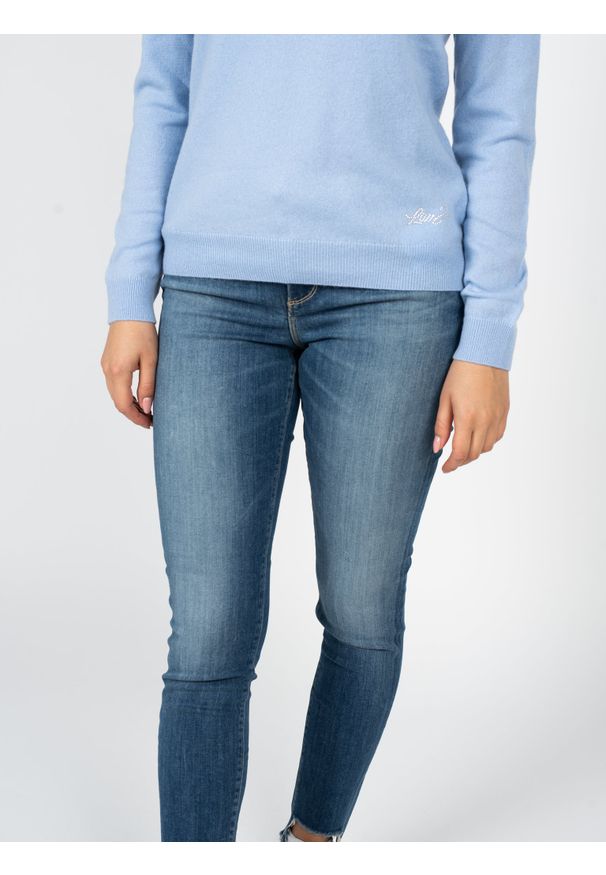 Guess Jeansy "Super High Skinny" | W2RA03 D4KJ1 | Kobieta | Niebieski. Okazja: na co dzień. Kolor: niebieski. Materiał: bawełna, lyocell, wiskoza, elastan. Styl: elegancki, casual