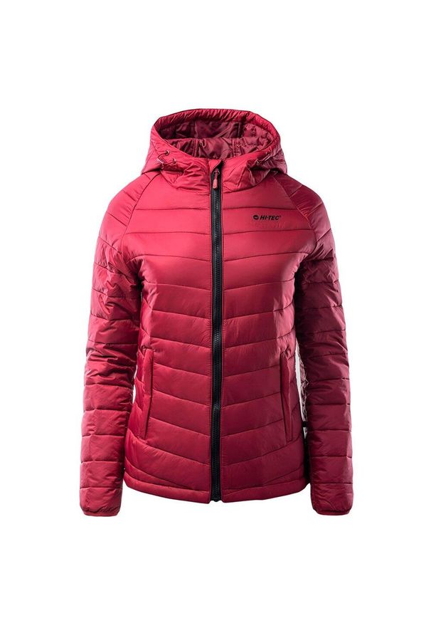 Hi-tec - Kurtka Ocieplana Damska Carson. Kolor: czerwony. Materiał: puch. Sport: turystyka piesza