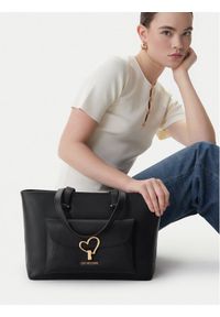 Love Moschino - LOVE MOSCHINO Torebka JC4136PP1OLQ0000 Czarny. Kolor: czarny. Materiał: skórzane #1