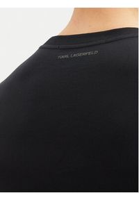 Karl Lagerfeld - KARL LAGERFELD T-Shirt 755065 552241 Granatowy Regular Fit. Typ kołnierza: dekolt w karo. Kolor: niebieski. Materiał: bawełna #4