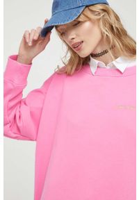 Femi Stories bluza Ria damska kolor różowy gładka. Kolor: różowy. Materiał: materiał, dzianina. Wzór: gładki. Styl: klasyczny #2