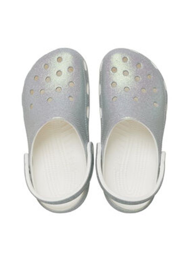 Crocs Klapki Classic Iridescent Glitter Clog 211005 Srebrny. Kolor: srebrny