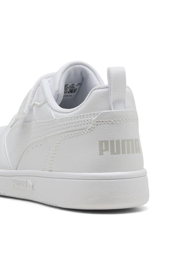 Puma - Dziecięce sneakersy PUMA Rebound V6 Lo PUMA White Cool Light Gray. Okazja: na uczelnię. Kolor: szary, biały, wielokolorowy. Sport: joga i pilates