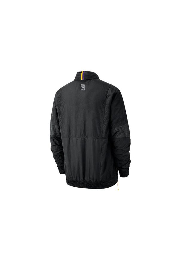 Nike - Kurtka męska nike nba los angeles lakers courtside jacket black. Kolor: czarny. Materiał: nylon. Sport: bieganie