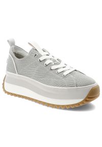 Szare Sneakersy Tamaris Stylowe Obuwie Damskie Na Platformie. Okazja: na co dzień. Zapięcie: sznurówki. Kolor: szary. Materiał: materiał. Szerokość cholewki: normalna. Obcas: na platformie