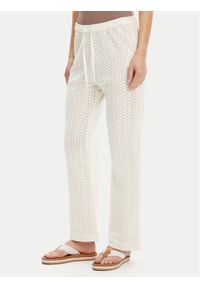 Roxy Spodnie materiałowe ERJX603437 Écru Regular Fit. Materiał: bawełna