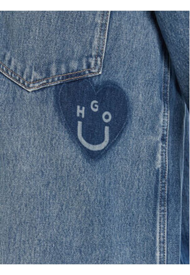 Hugo - HUGO Koszula jeansowa Garesa_2_B 50544492 Niebieski Relaxed Fit. Kolor: niebieski. Materiał: bawełna