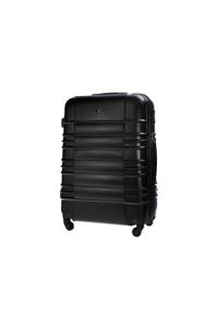 Solier - Duża walizka podróżna STL838 czarna. Kolor: czarny. Materiał: materiał #1