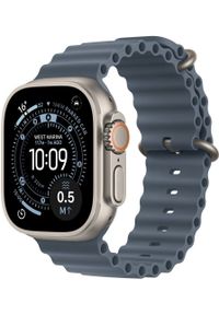 APPLE - Smartwatch Apple Watch Ultra 3 GPS + Cellular 49mm Natural Titanium / Ocean Band Niebieski (MEWH4ET/A). Rodzaj zegarka: smartwatch. Kolor: niebieski