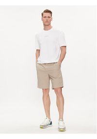 Calvin Klein Szorty materiałowe K10K112836 Beżowy Straight Fit. Kolor: beżowy. Materiał: syntetyk #3