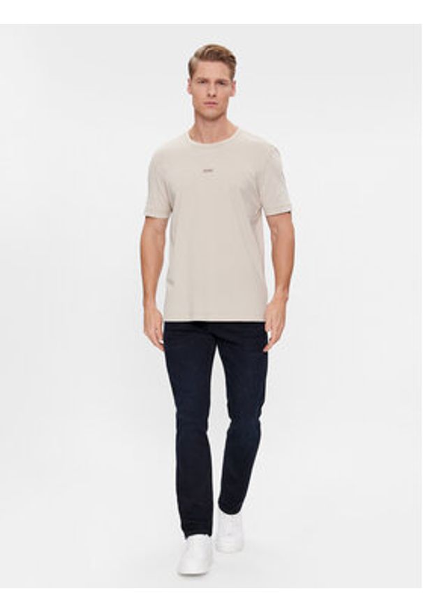 BOSS - Boss T-Shirt Tokks 50502173 Beżowy Regular Fit. Kolor: beżowy. Materiał: bawełna