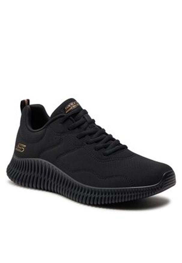 skechers - Skechers Sneakersy Bobs Geo-How Marvelous 117422/BBK Czarny. Kolor: czarny. Materiał: skóra