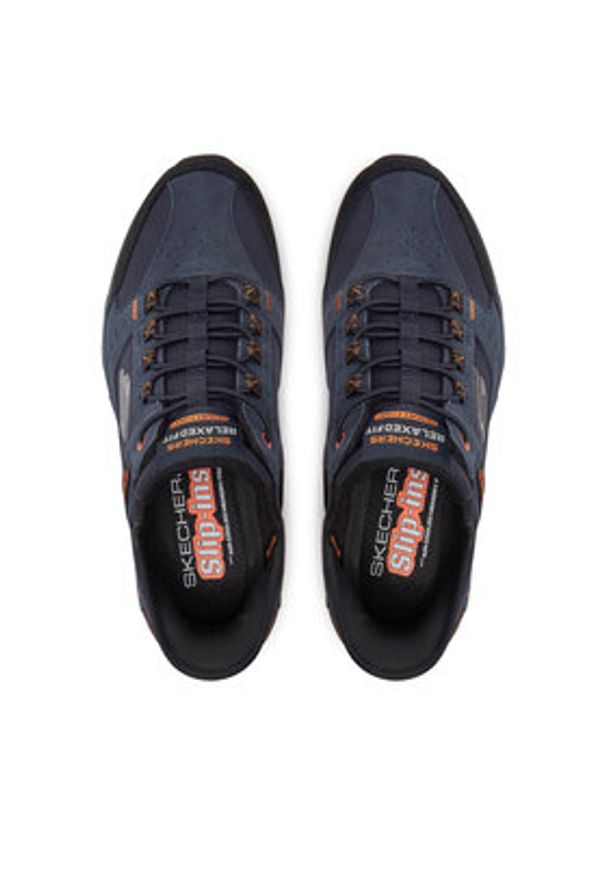 skechers - Skechers Sneakersy Oak Canyon 237450 Granatowy. Kolor: niebieski. Materiał: zamsz, skóra
