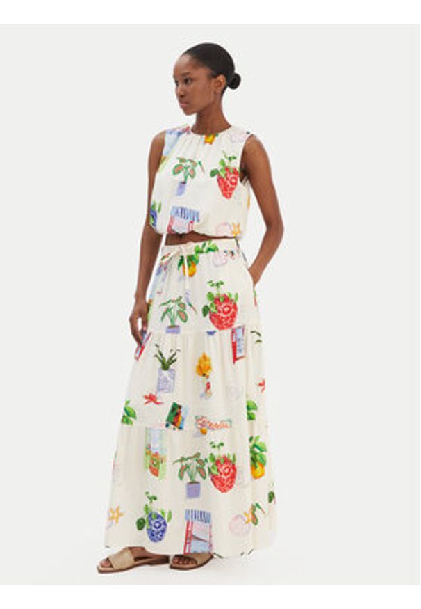 Seafolly Spódnica maxi La Boca 55650-SK Écru Regular Fit. Materiał: bawełna
