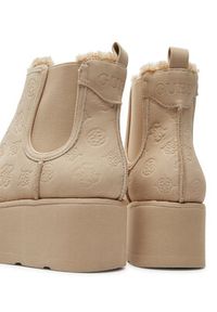 Guess Botki Jilaine FLFJIL FAL10 Beżowy. Kolor: beżowy. Materiał: skóra #4