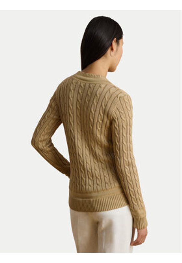 Lauren Ralph Lauren - LAUREN RALPH LAUREN Sweter Meren 200888795013 Beżowy Regular Fit. Kolor: beżowy. Materiał: bawełna