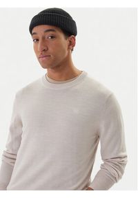 G-Star RAW - G-Star Raw Sweter Premium Core D27686-B692 Beżowy Regular Fit. Kolor: beżowy. Materiał: wełna #5