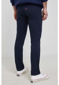 Levi's® - Levi's spodnie 511 męskie kolor granatowy proste. Okazja: na spotkanie biznesowe. Kolor: niebieski. Materiał: tkanina, bawełna. Wzór: gładki. Styl: biznesowy #4