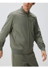 Reserved - Kurtka bomberka - szary. Kolor: szary. Materiał: materiał. Wzór: gładki