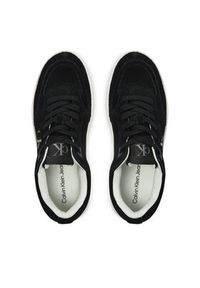 Calvin Klein Jeans Sneakersy Bold Platf Laceup Low Mg Suede YW0YW01575 Czarny. Kolor: czarny. Materiał: skóra, zamsz