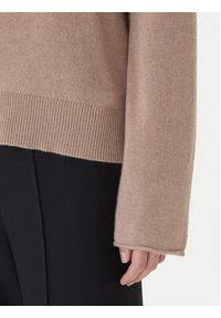 TOMMY HILFIGER - Tommy Hilfiger Sweter WW0WW46438 Beżowy Regular Fit. Kolor: beżowy. Materiał: wełna