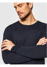 Selected Homme Sweter Rome 16079774 Granatowy Regular Fit. Kolor: niebieski. Materiał: bawełna #2