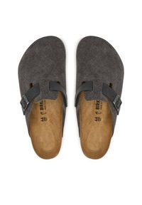 Birkenstock Klapki Boston 1032471 Szary ciemny. Kolor: szary. Materiał: zamsz, skóra #4