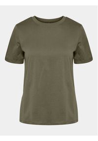 Pieces T-Shirt Ria 17086970 Zielony Regular Fit. Kolor: zielony. Materiał: bawełna