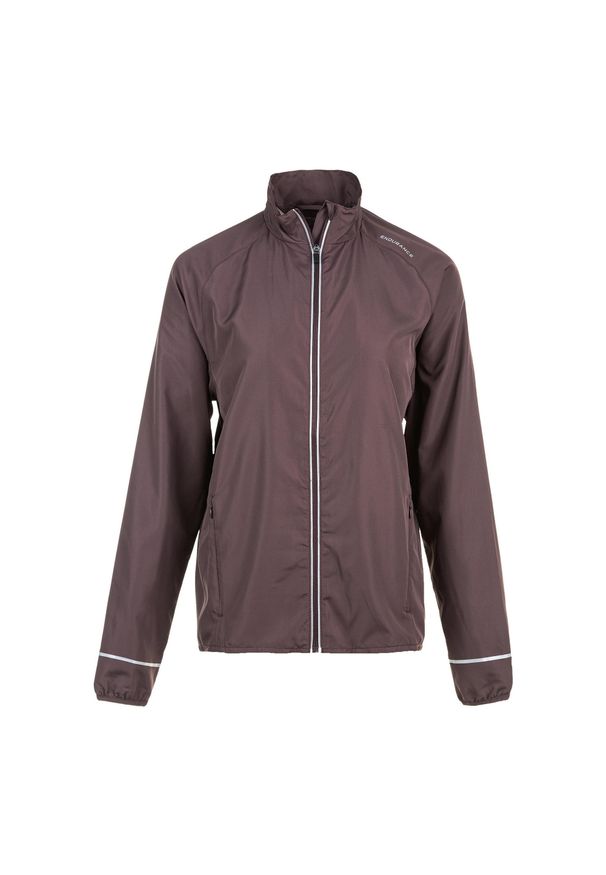 ENDURANCE - Kurtka do biegania damska Endurance Shela. Kolor: szary, fioletowy, wielokolorowy. Sport: bieganie