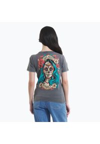 PITBULL - Koszulka damska Pitbull Santa Muerte 25. Kolor: szary