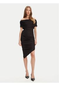 Marciano Guess Sukienka koktajlowa 5YGK06 6334A Czarny Extra Slim Fit. Kolor: czarny. Materiał: wiskoza. Styl: wizytowy #1
