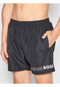 BOSS - Boss Szorty kąpielowe Dolphin 50469590 Czarny Regular Fit. Kolor: czarny. Materiał: syntetyk