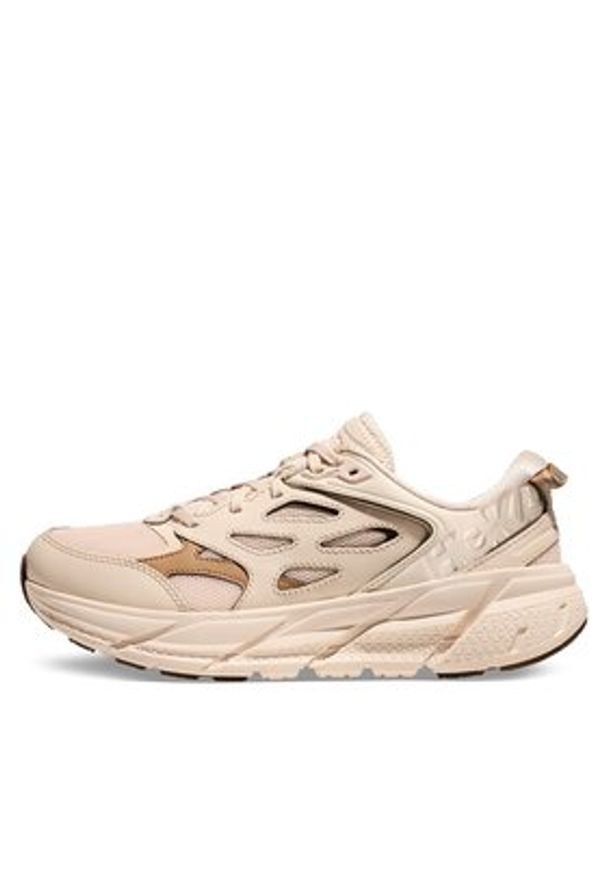 HOKA - Hoka Sneakersy Clifton L Athletics 1160050 Beżowy. Kolor: beżowy. Materiał: skóra