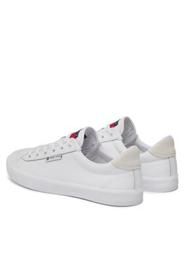 Tommy Jeans Sneakersy Th Central Cc And Coin Biały. Kolor: biały. Materiał: skóra
