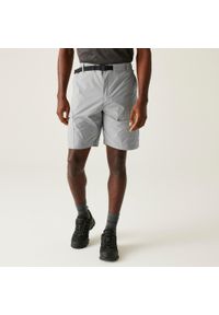 Regatta - Spodenki turystyczne męskie Mallen. Kolor: biały. Materiał: tkanina, poliester. Sport: turystyka piesza #1