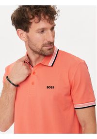 BOSS - Boss Polo Paddy 50469055 Pomarańczowy Regular Fit. Typ kołnierza: polo. Kolor: pomarańczowy. Materiał: bawełna #3