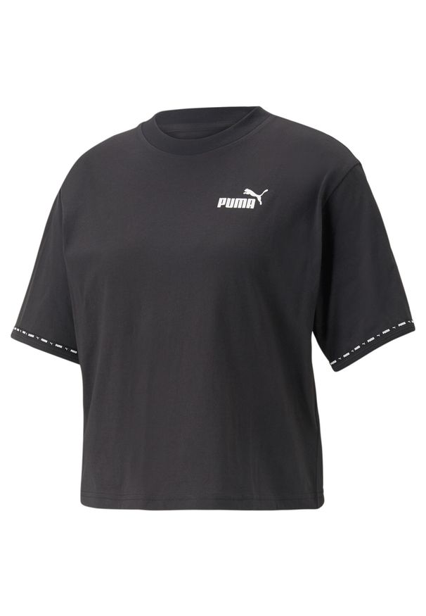 T-shirt z krótkim rękawem damski Puma POWER TAPE. Kolor: zielony, wielokolorowy, brązowy. Materiał: bawełna. Długość rękawa: krótki rękaw. Długość: krótkie