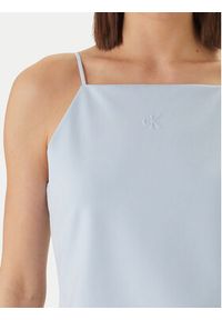 Calvin Klein Jeans Top Ponte LV044F206G Niebieski Slim Fit. Kolor: niebieski. Materiał: syntetyk #2