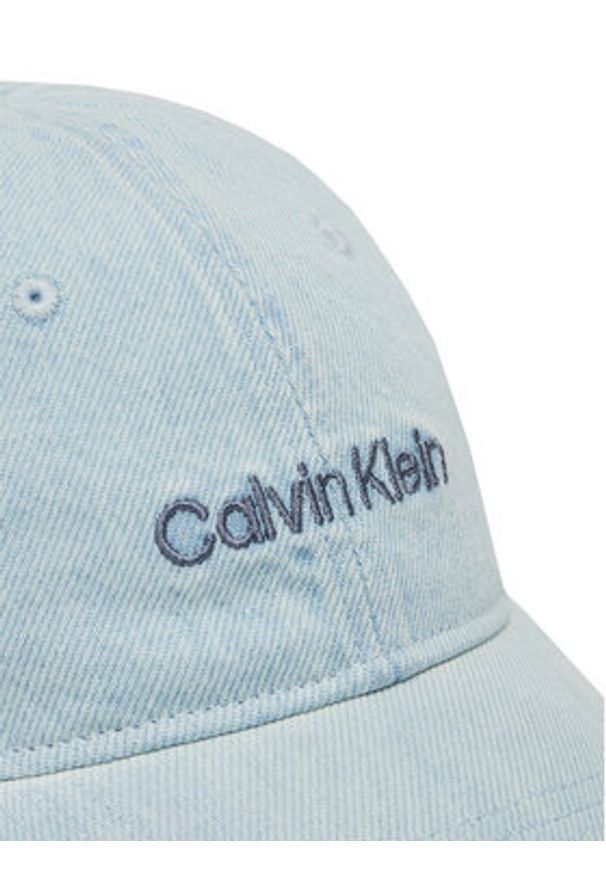 Calvin Klein Czapka z daszkiem Small Monogram LV04K5065G Niebieski. Kolor: niebieski. Materiał: bawełna, materiał