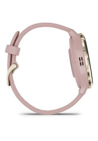 GARMIN - Garmin Venu 3s jasnozłota ramka z paskiem w kolorze dust rose. Kolor: złoty. Styl: sportowy, casual