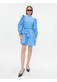 Custommade Sukienka koktajlowa Joulie 999369477 Niebieski Regular Fit. Kolor: niebieski. Materiał: bawełna. Styl: wizytowy #4