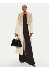 Luisa Spagnoli Płaszcz wełniany Supplica 541206 Beżowy Regular Fit. Kolor: beżowy. Materiał: syntetyk #5