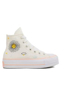 Converse Trampki Chuck Taylor All Star Lift A03516C Écru. Materiał: materiał #1