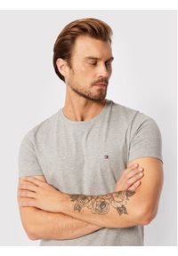 TOMMY HILFIGER - Tommy Hilfiger T-Shirt Core Stretch MW0MW27539 Szary Slim Fit. Kolor: szary. Materiał: bawełna #3