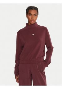 Guess Bluza Olympe V4YQ05 KCAY2 Bordowy Regular Fit. Kolor: czerwony. Materiał: syntetyk #1