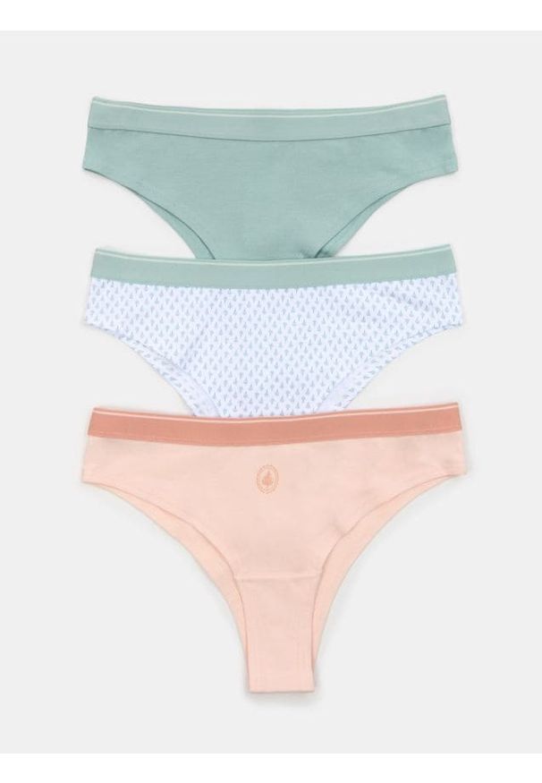 Sinsay - Bawełniane majtki brazyliany 3 pack - wielobarwny. Materiał: bawełna