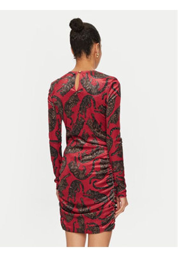Just Cavalli Sukienka codzienna 77PAO920 Czerwony Slim Fit. Okazja: na co dzień. Kolor: czerwony. Materiał: syntetyk. Typ sukienki: proste. Styl: casual