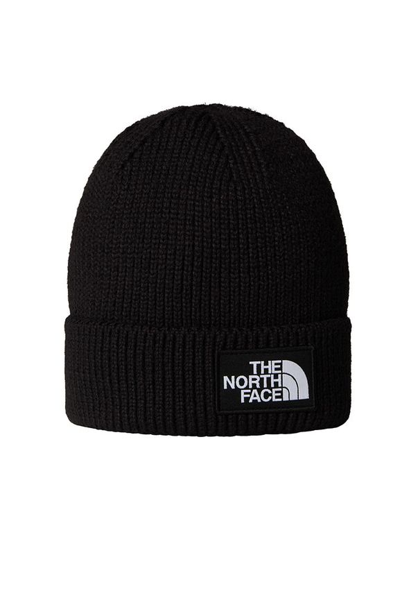 Czapka unisex The North Face Logo Box Beanie 0A8CHEJK31 - czarna. Kolor: czarny. Materiał: poliester. Wzór: aplikacja. Styl: klasyczny
